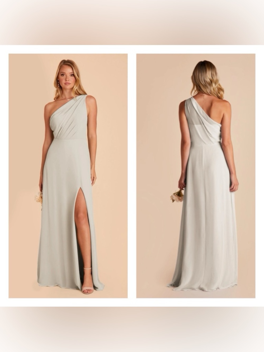 Birdie Grey Kira Dress Chiffon Dove Gray XXL Bridesmaid Wedding Event Fairy